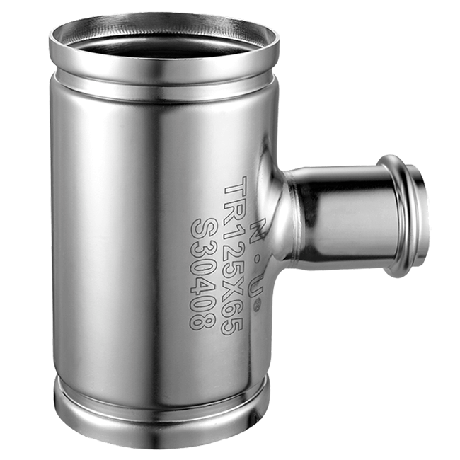 溝槽卡壓式變徑三通