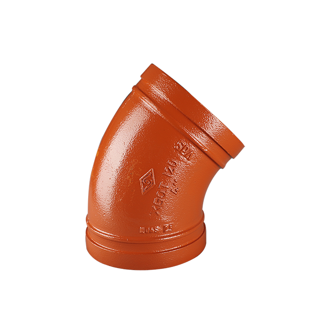 溝槽管件標準型45度溝槽彎頭