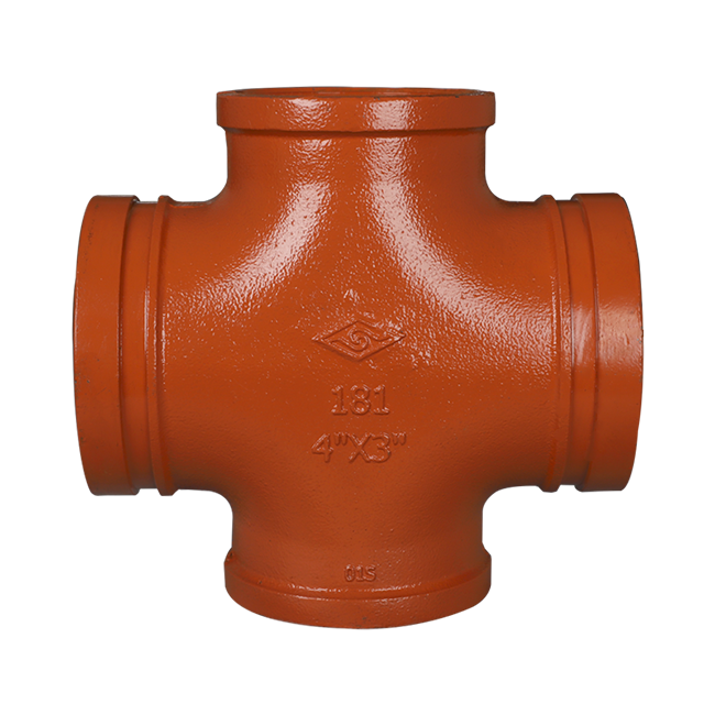 溝槽管件X型溝槽異徑四通