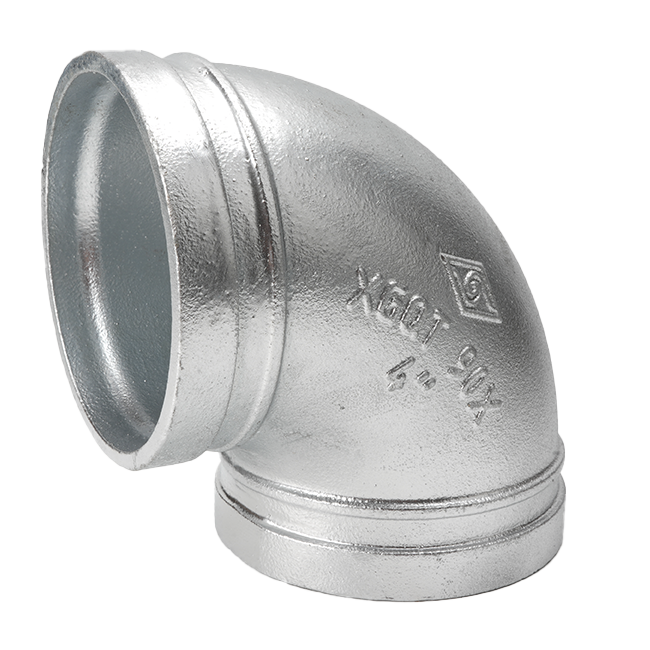 溝槽管件X型90度彎頭