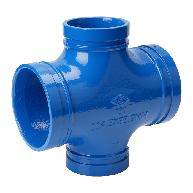 溝槽管件標準型溝槽異徑四通