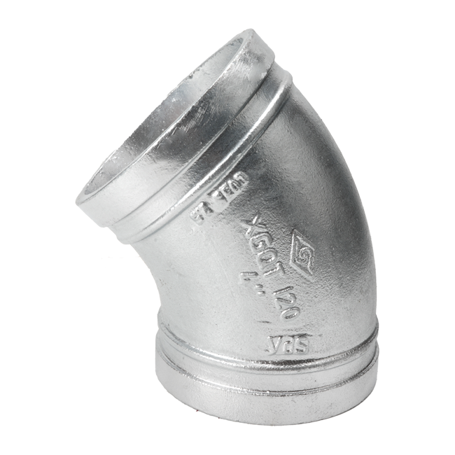 溝槽管件標準型45度溝槽彎頭