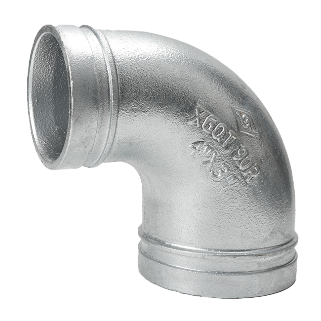 溝槽管件標準型90度異徑彎頭