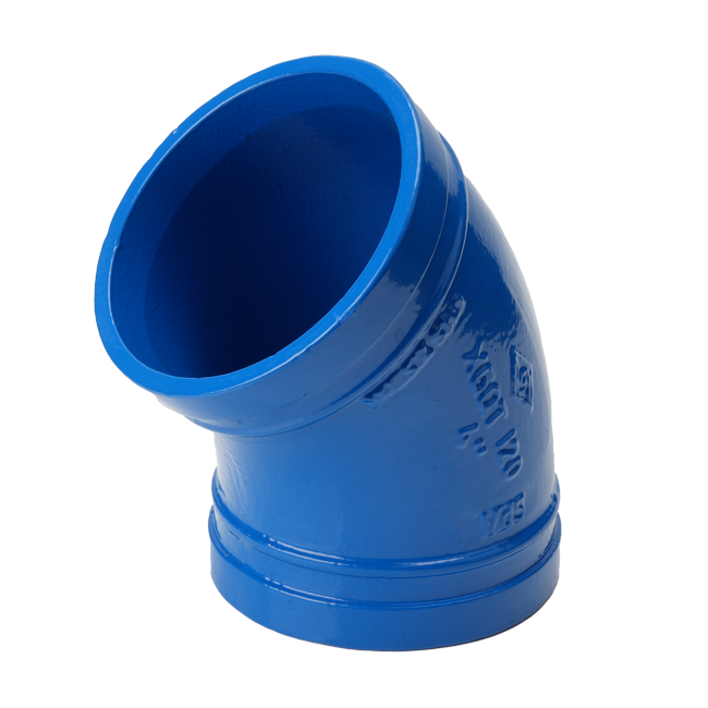 溝槽管件標準型45度溝槽彎頭