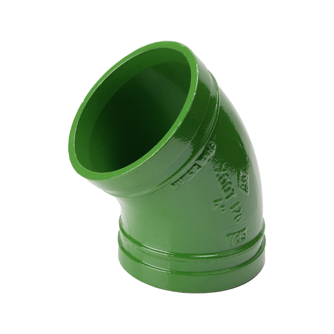 溝槽管件標準型45度溝槽彎頭