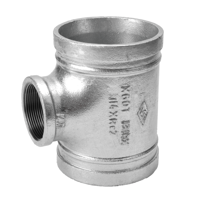 溝槽管件X型內螺紋式異徑三通