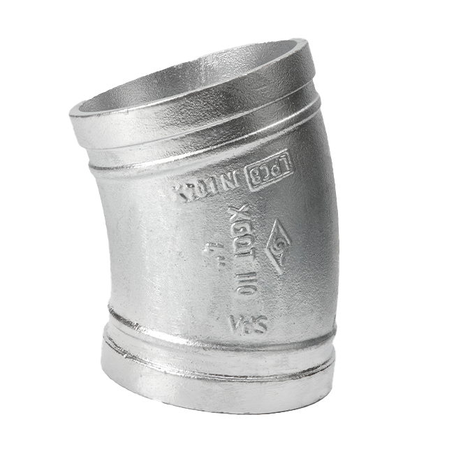 溝槽管件標準型22.5度溝槽彎頭