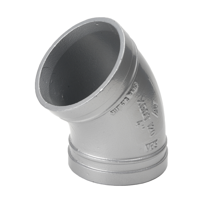 溝槽管件標準型45度溝槽彎頭