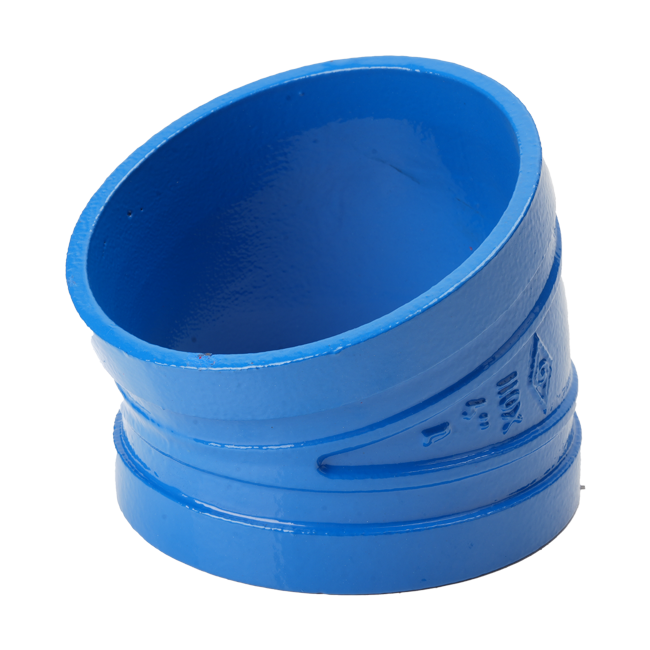 溝槽管件X型22.5度溝槽彎頭