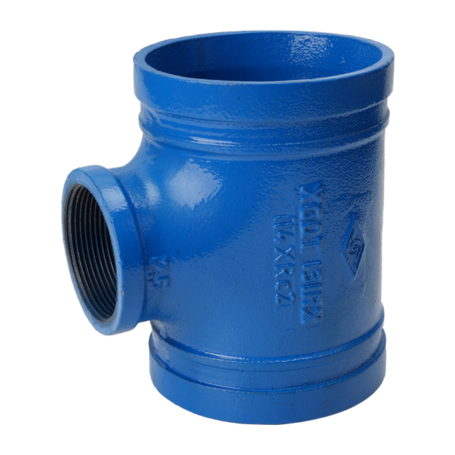 溝槽管件X型內螺紋式異徑三通